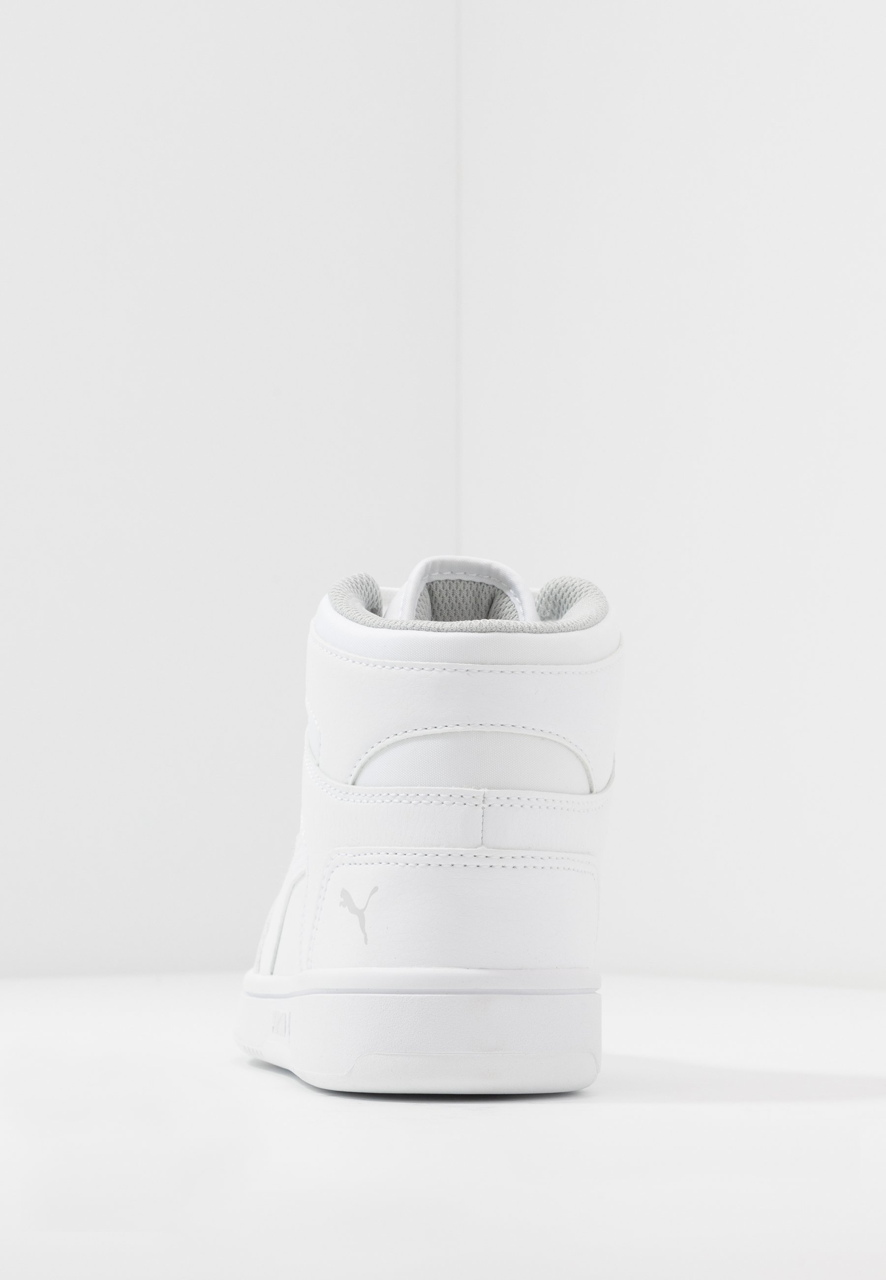 puma plain white sneakers