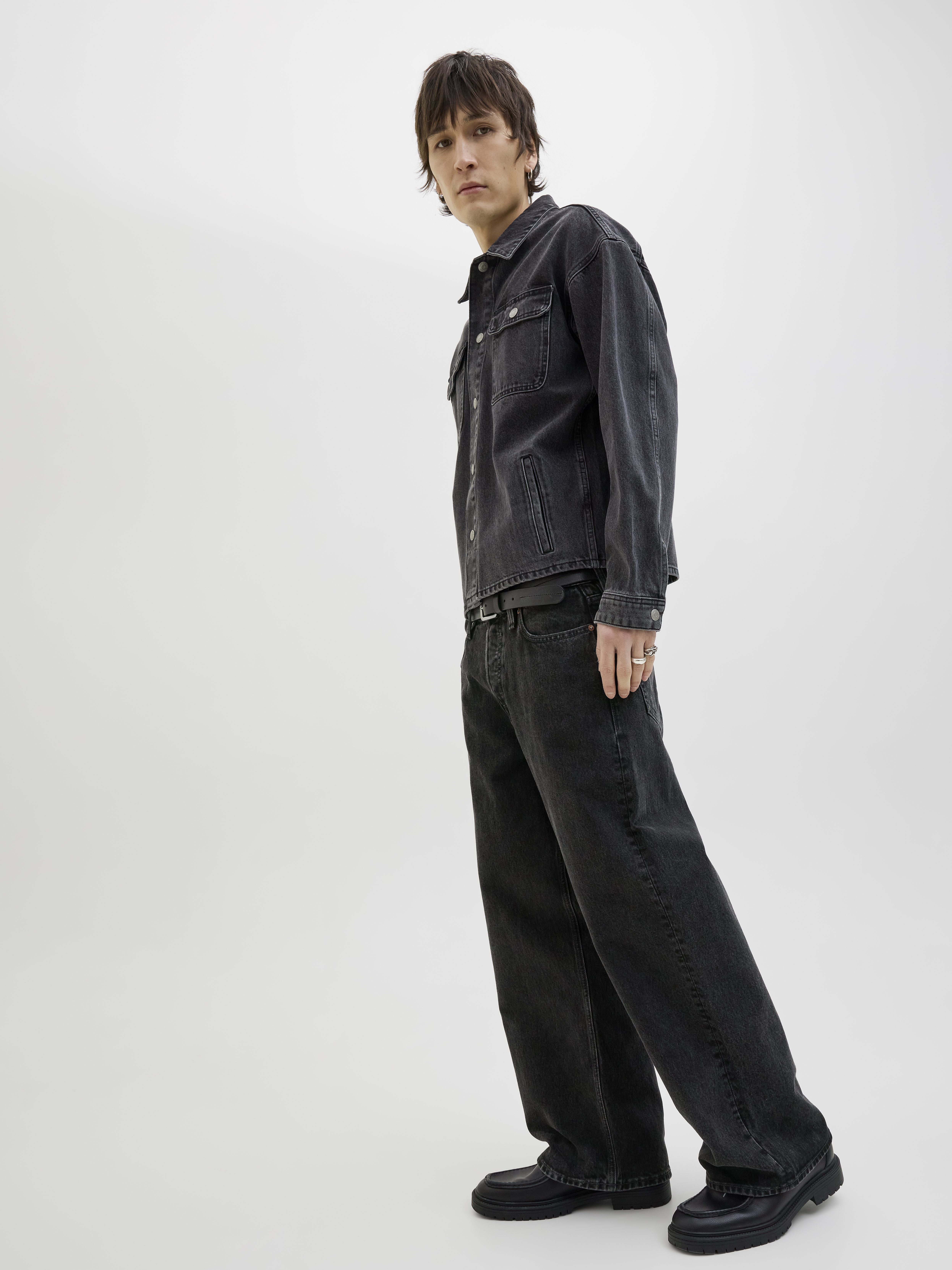 Jack & Jones JJIDAVE JJCOOPER - Baggy Jeans - black denim - Zalando.ie