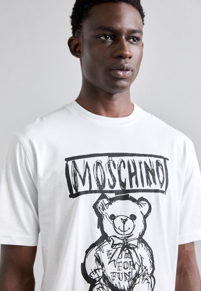 MOSCHINO Trükipildiga T-särk - fantasia bianco