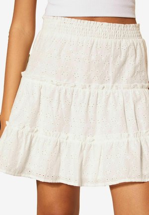 Friends Like These BRODERIE TIERED - REGULAR FIT - Áčková sukně - white