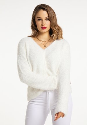 FAINA ZITHA - Strickpullover - wollweiss