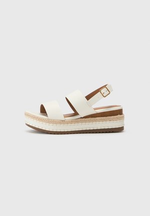 Sandalen met plateauzool - white