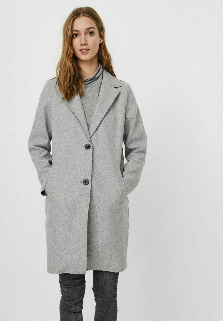 dam Piket rietje Vero Moda VMPAULA JACKET - Mantel - light grey melange/lichtgrijs -  Zalando.nl