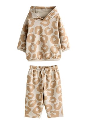 SET - Trainingsanzug - tan brown animal print