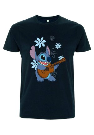 LILO & STITCH STITCH FLOWERS - Print T-shirt - navy blue
