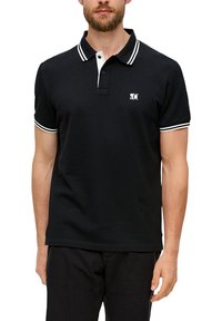 s.Oliver MIT KONTRAST-DETAILS - Poloshirt - schwarz