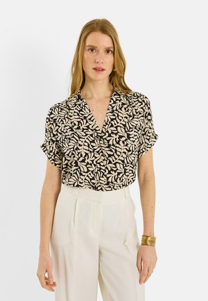 Grain de Malice, CHEMISE FLUIDE IMPRIMÉ BICOLORE - Chemisier - noir