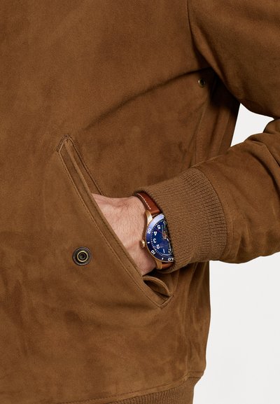 Polo Ralph Lauren SUEDE BOMBER JACKET - Giacca di pelle - country brown
