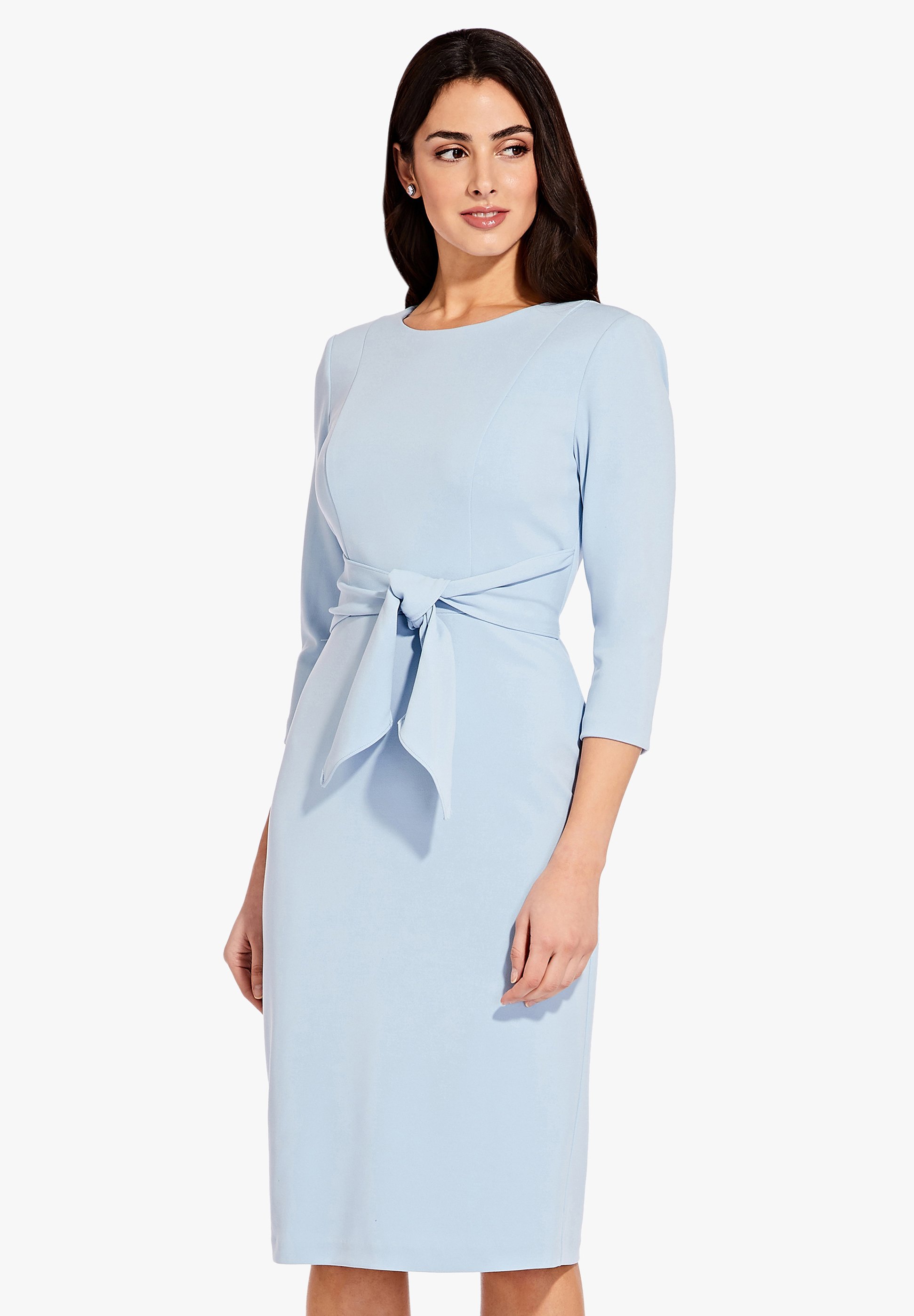 Adrianna Papell TIE WAIST SHEATH - Shift dress - blue mist/light blue -  Zalando