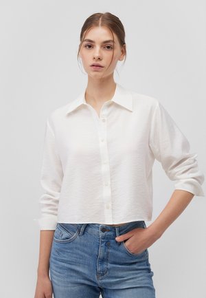 REGULAR CROPPED - Button-down blouse - white