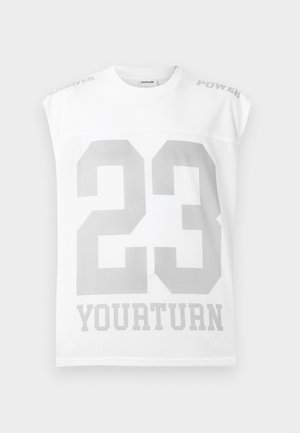 YOURTURN, OVERSIZED FIT VEST - Μπλούζα - white