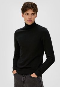 QS MIT TURTLENECK - Trui - schwarz