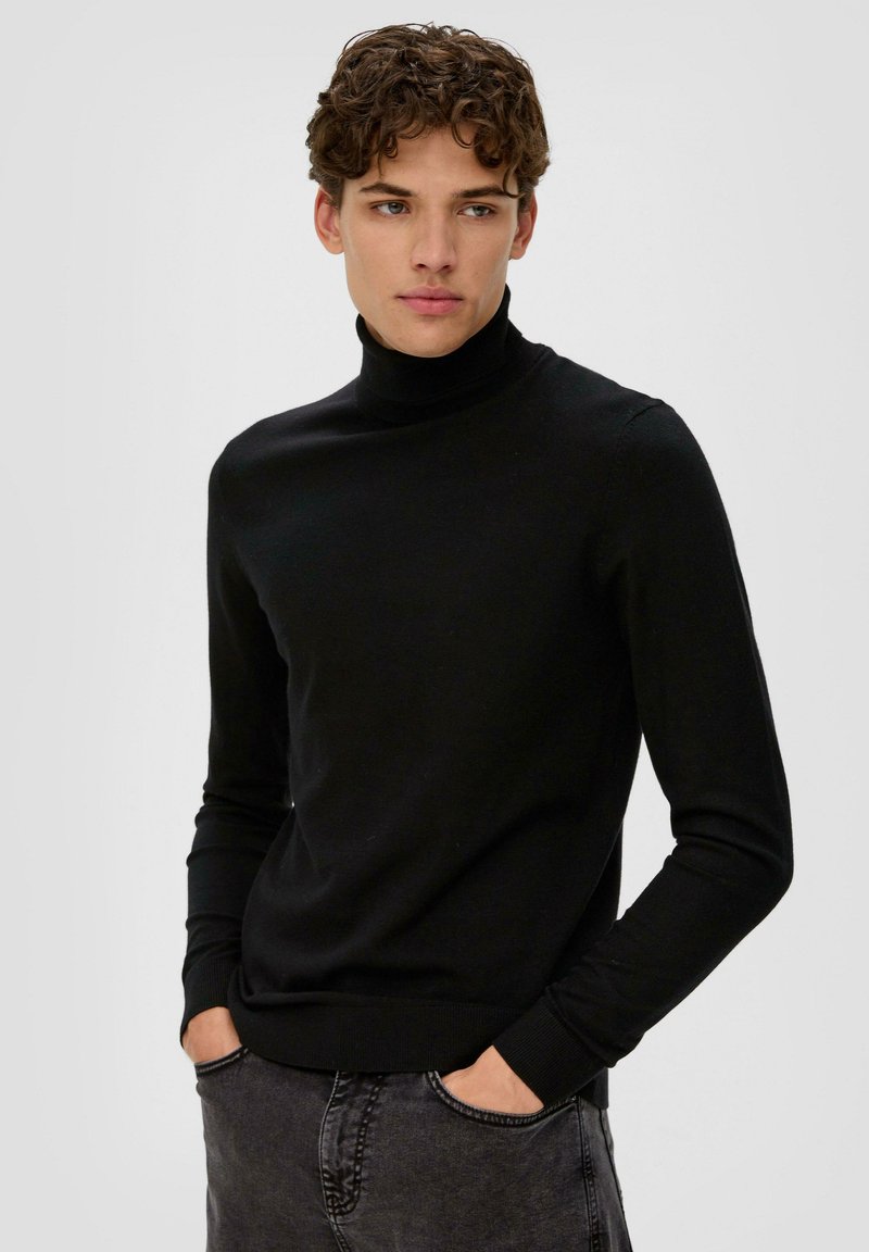 QS MIT TURTLENECK - Trui - schwarz