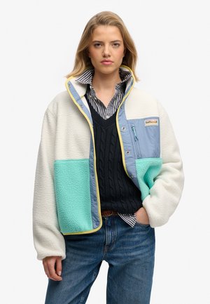 COLOUR BLOCK - Giacca in pile - off white