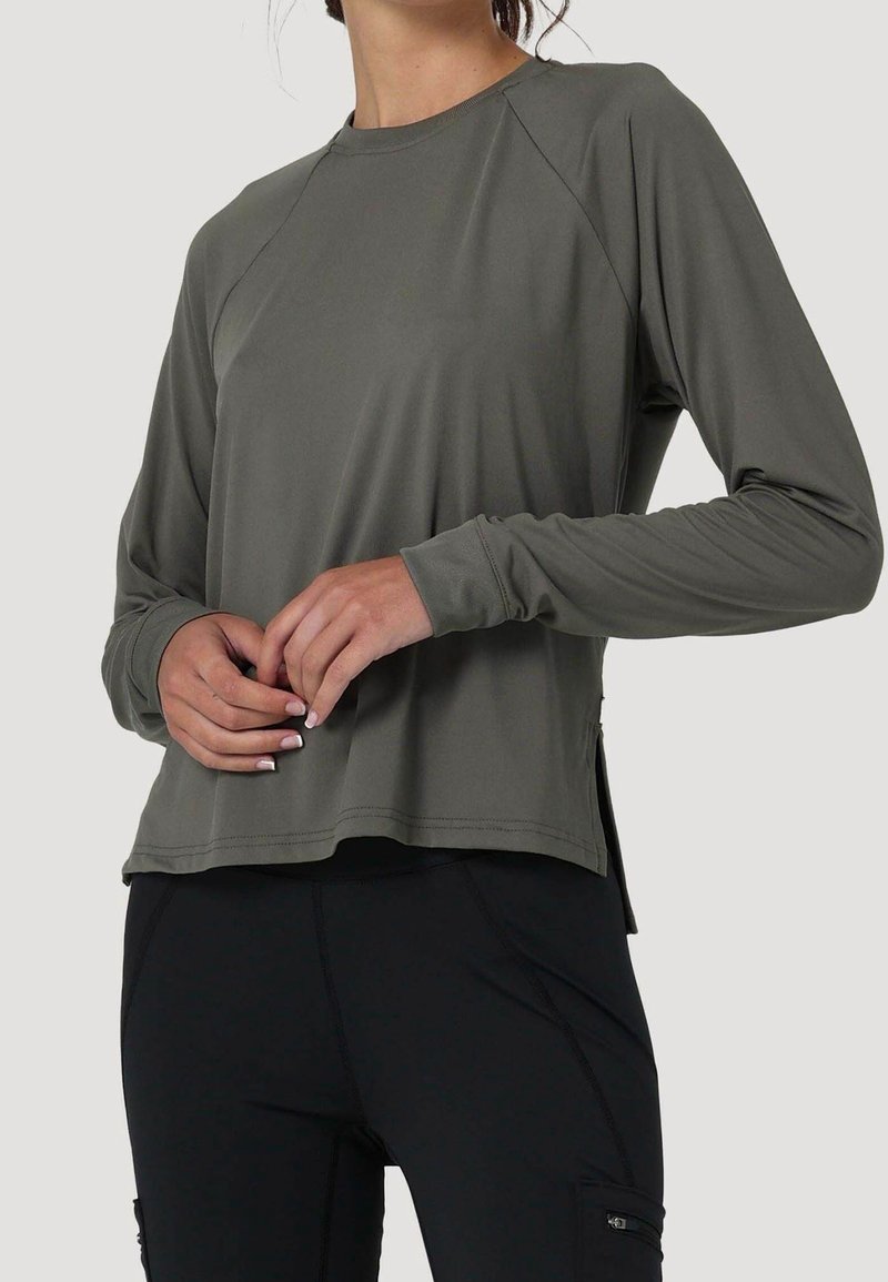 Wrangler - T-shirt à manches longues - olive, Agrandir