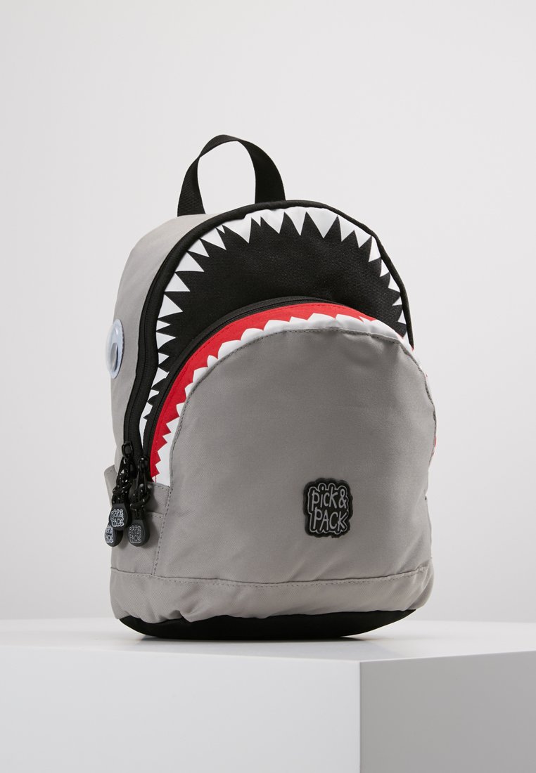Sac à dos - Pick & Pack - Shark Shape - Gris - Design de requin - Rembourré et réglable