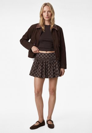 Koton, PLAID BALLOON - Falda de globo - brown