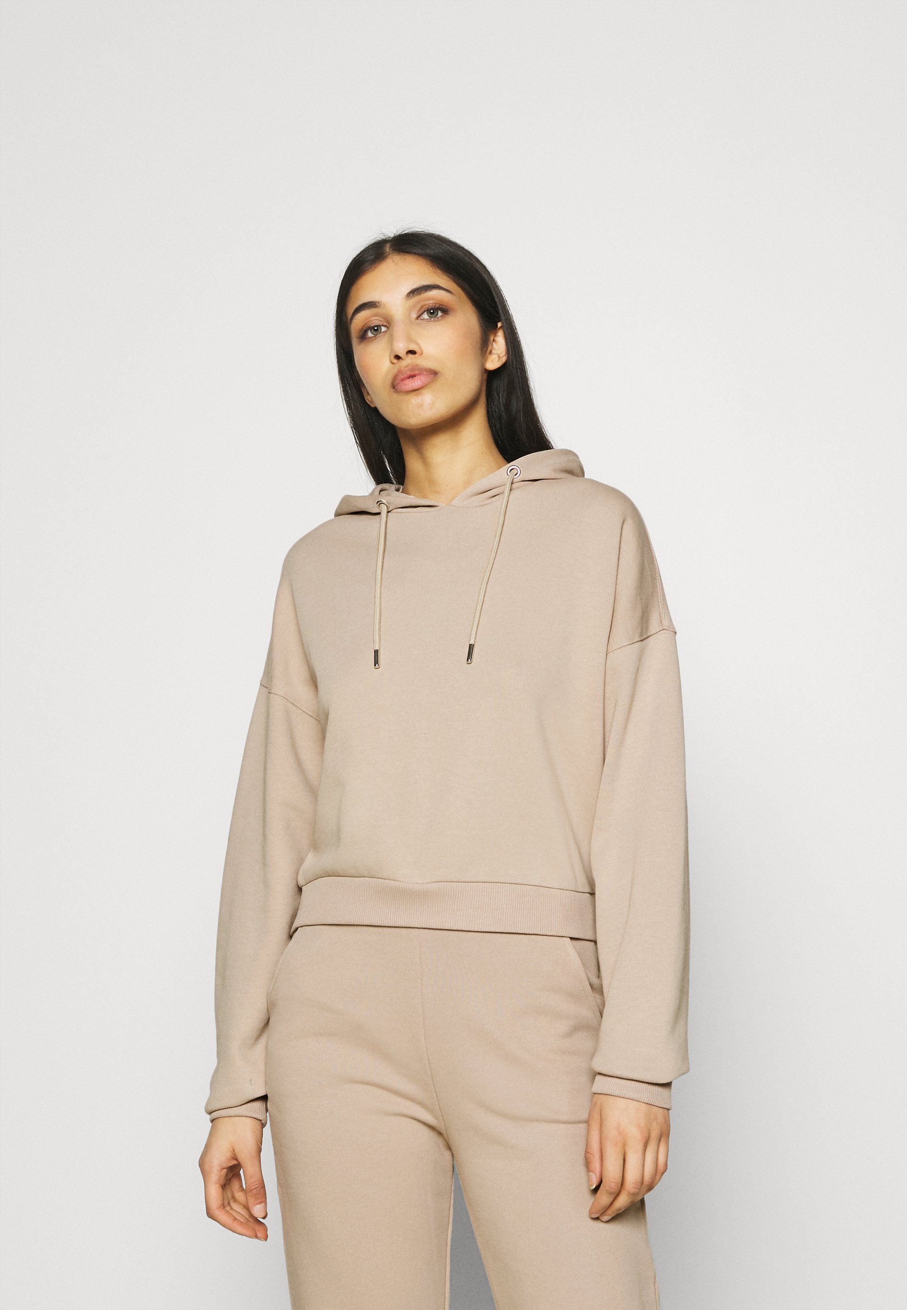 beige cropped sweatshirt