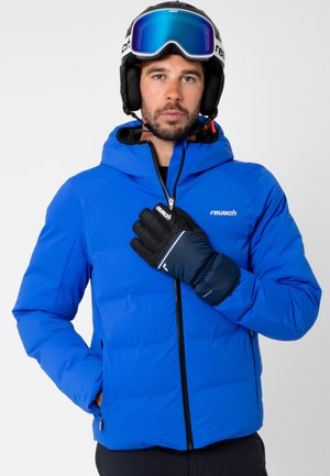 Reusch SNOW - Gloves - black   dress blue
