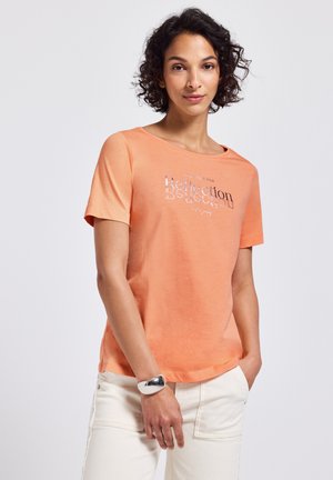MIT FOLIENWORDING - Print T-shirt - orange