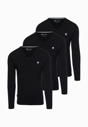 3 PACK - Top s dlouhým rukávem - black