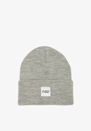NBLOU UNISEX - Megzta kepurė - light grey melange