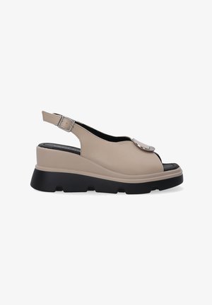 VENEZIA, Sandalen met sleehak - beige