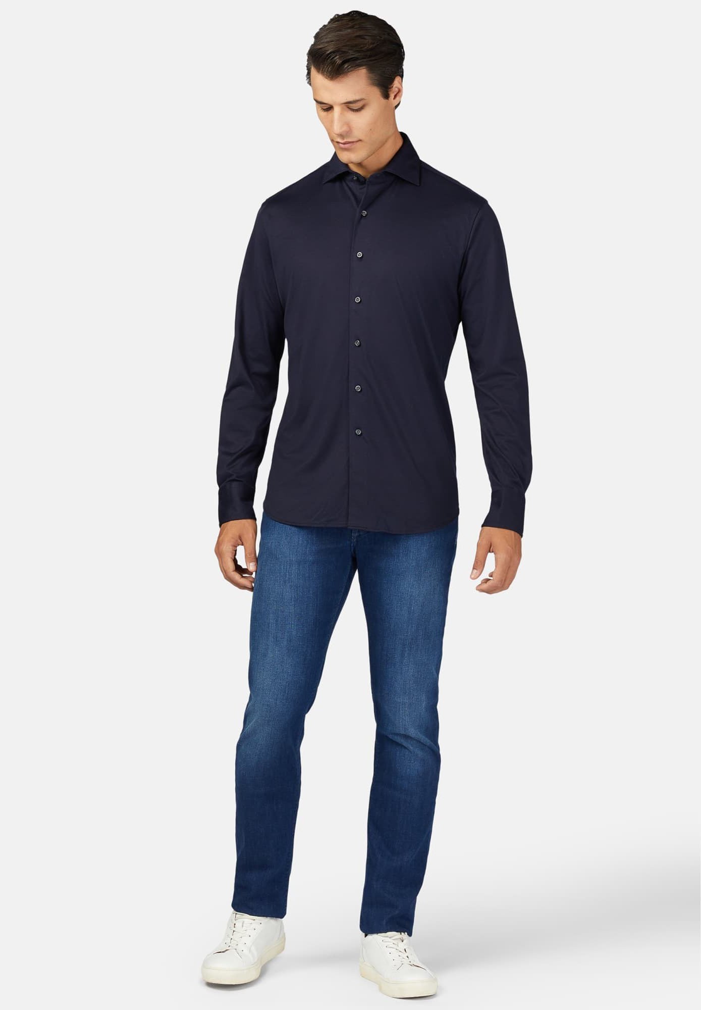 Boggi Milano SLIM FIT - Camisa - navy blue/azul - Zalando.es