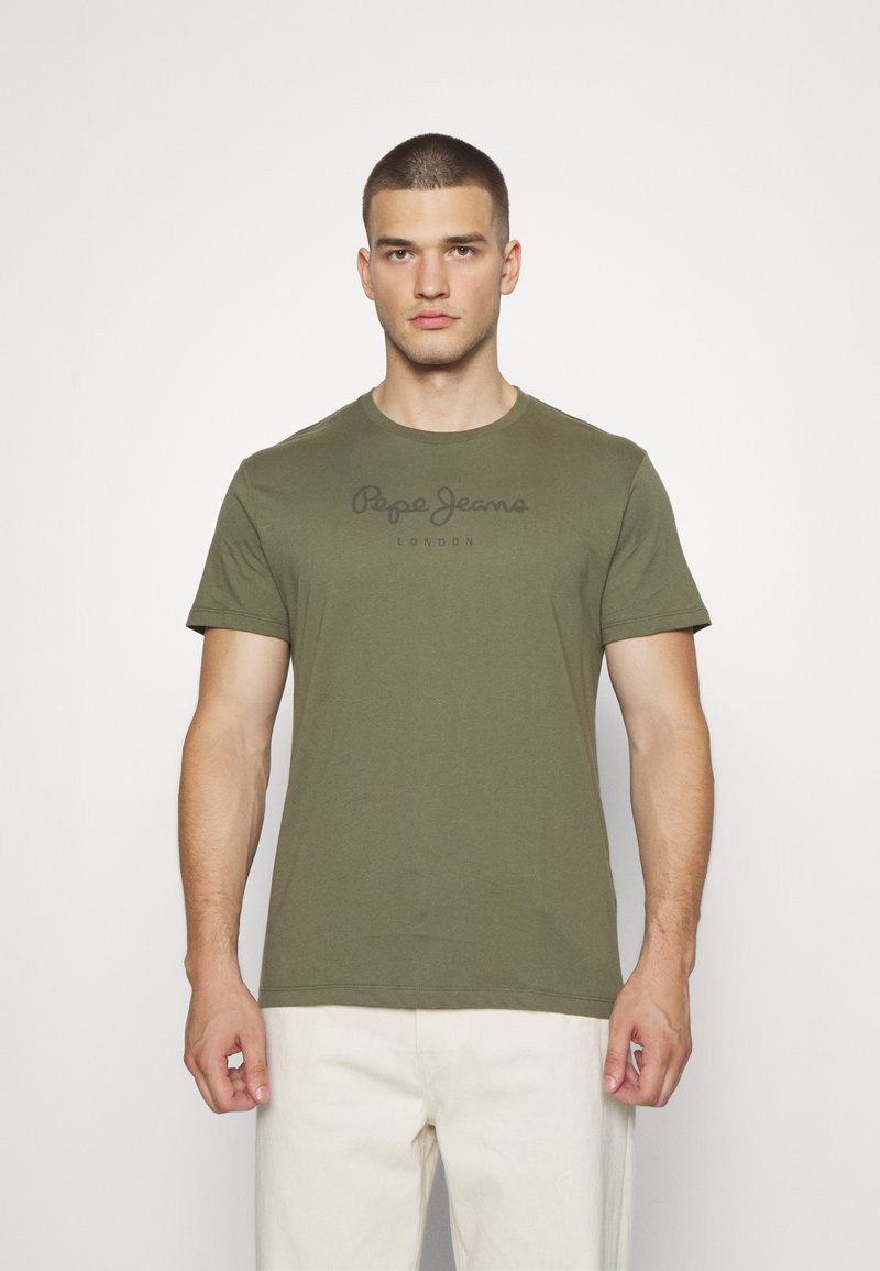 Pepe Jeans EGGO - Apdrukāts T-krekls - military green