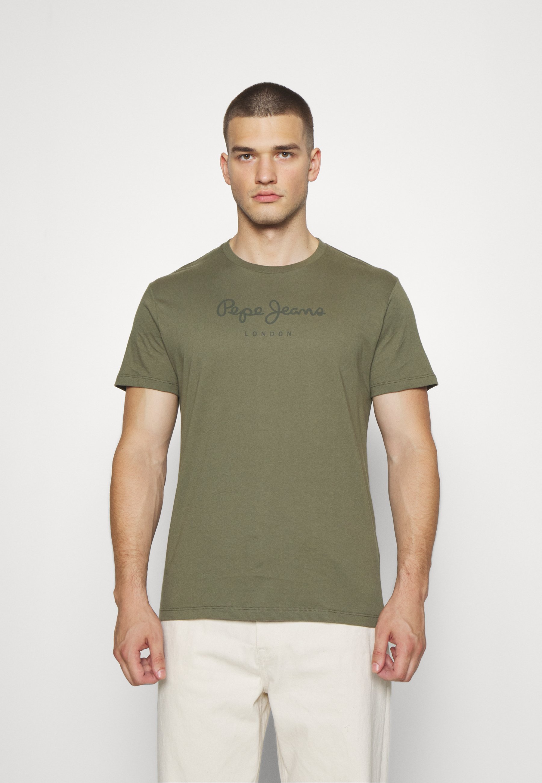 T-shirt Pepe Jeans PM501321 Eggo Long Pour Homme - Coupe Longue, Couleur Rugby Red - Style Streetwear Basique