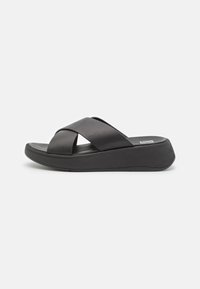 FLATFORM CROSS SLIDES - Mules à talons - black