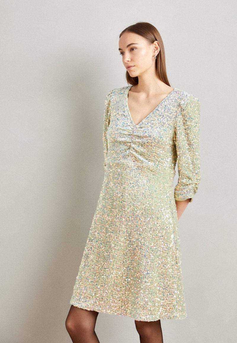 Lollys Laundry MIDI DRESS Cocktail dress / Party dress light green/multicoloured Zalando.ie