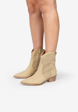 Bosanova CON CALADOS - Cowboy/biker ankle boot - beige