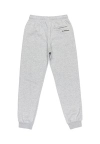 Grijze sweatpants van een zachte katoenmix, met een elastische tailleband, taps toelopende boorden en een klein logo op de linkerheup.
