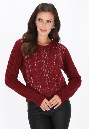 Strickpullover - burgundy