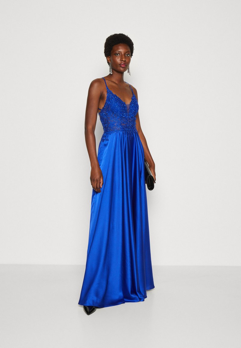 Robe mi-longue imprimée Carolina Herrera en soie bleu clair ref.677342