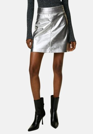 Jupe trapèze - silver-coloured