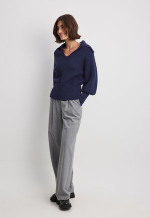 MIT V-AUSSCHNITT - Jumper - navy