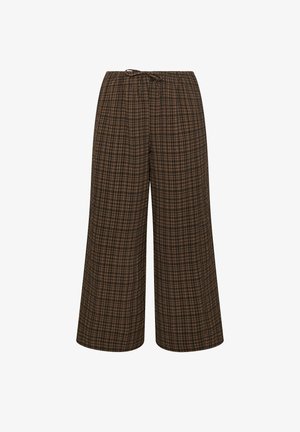 Yours Clothing, PLUS SIZE WIDE LEG TROUSERS - Pantaloni - dark brown