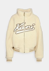 Karl Kani VARSITY TEDDY JACKET CREAM - Bomberjacka - cream