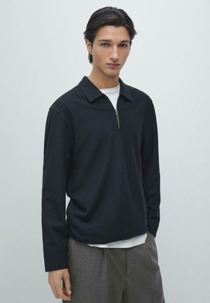 ZIP-UP  - Poloshirt - dark blue