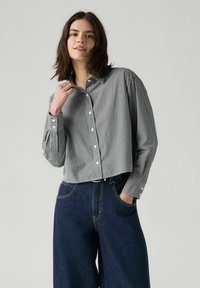 Levi's® CROPPED HARLIE HEDI MICRO GINGHAM. - Skjortebluser - black