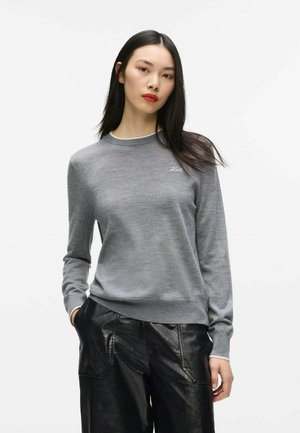 KARL LAGERFELD, Pullover - mid grey melange