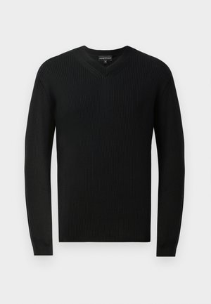 PULLOVER - Stickad tröja - black beauty