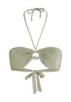 DNA RING HALTER - Vrchný diel bikín - oil green lurex
