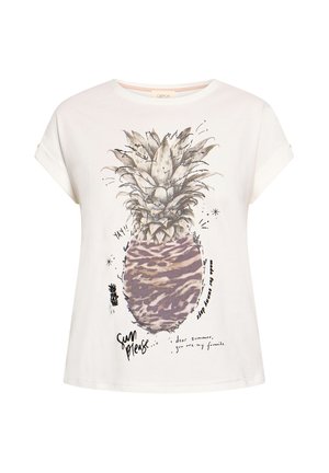 Cartoon, CARTOON MIT ÄRMELAUFSCHLAG PRINTSHIRT - T-shirt imprimé - patch cream/beige
