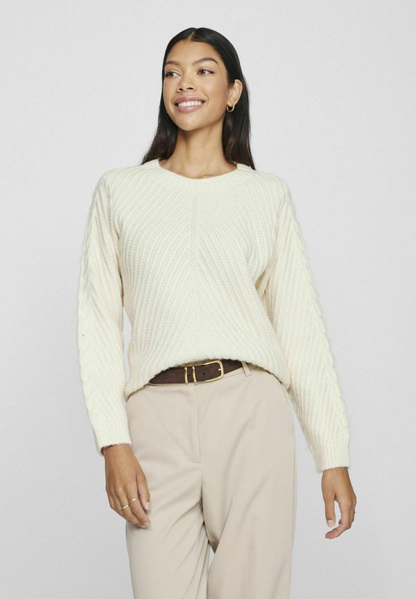 RUNDHALS - Strickpullover - birch