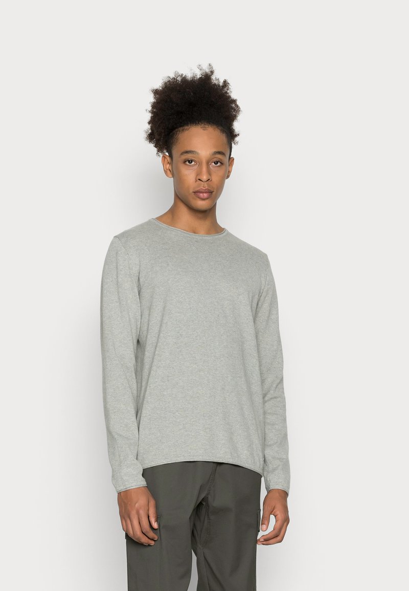 Jack & Jones JJEMAX CREW NECK - Camisola - light grey melange