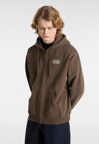 Vans EARTHBOUND LOOSE FIT FULL - Sudadera con cremallera - dark brown