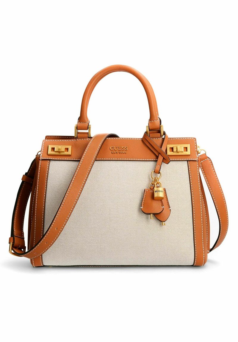 Guess KATEY LUXURY SATCHEL Handbag natural cognac/brown Zalando.de